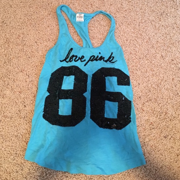 Blue PINK sparkly tank