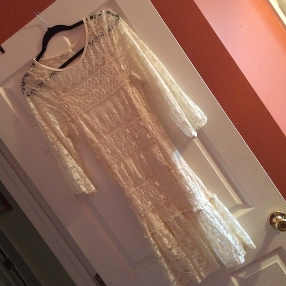 Cream lace dress