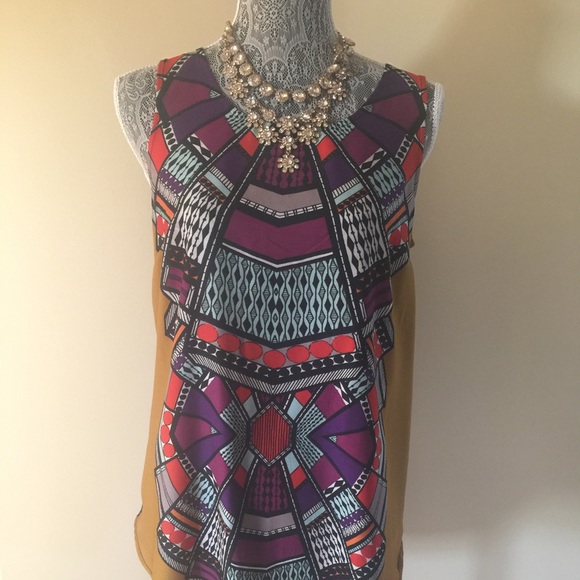 Anthropologie geometric top