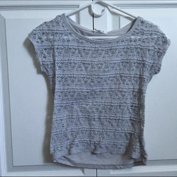 Gray Lace Shirt - Picture 1 of 3