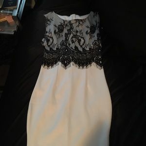 Brand new white and black dress