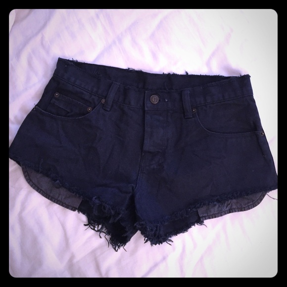 Ksubi distressed cut off denim shorts