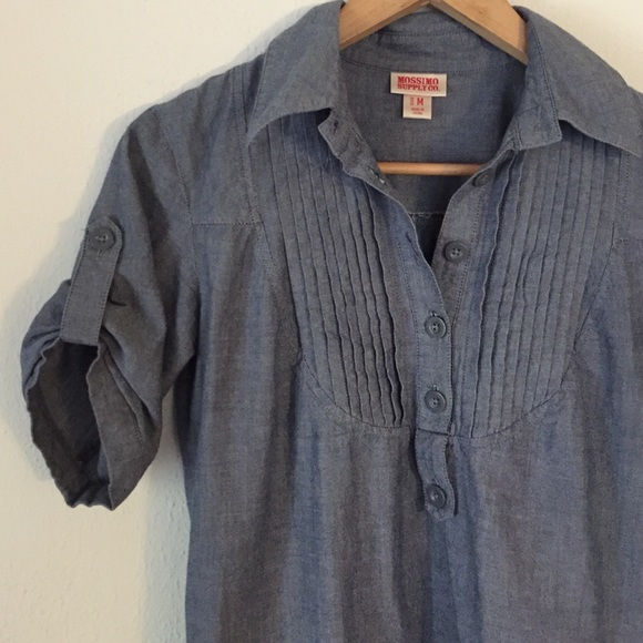 Chambray Button Dress