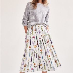 NWT Jardiniere Pleated Skirt by Anthropologie
