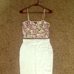 Bejewelled Topshop crop top