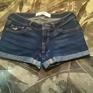 Dark wash Hollister shorts