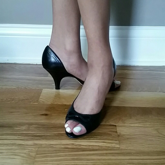 Joan and David Classic d'Orsay Peep Toe