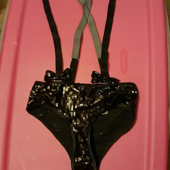 sequined black VS tuxedo (goes with sequined bra)