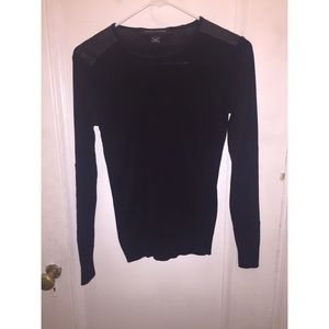 Ralph Lauren (Black Label) top with leather detail
