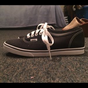 Never worn classic black van shoes