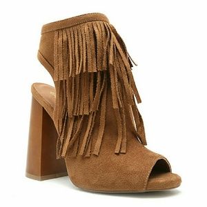 Qupid Fringe Booties only worn twice!!!!!