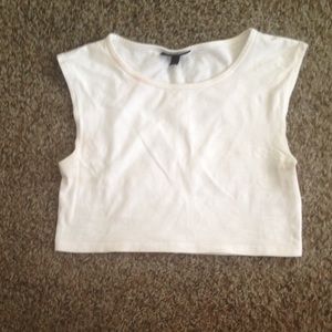 Topshop white crop top