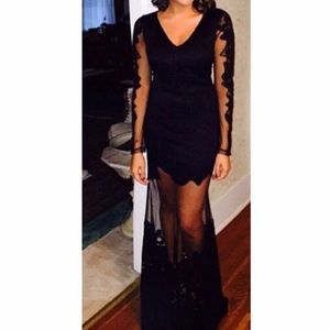 Stunning Black Lace Formal Dress