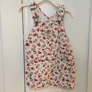 Ivory overall dress with floral design