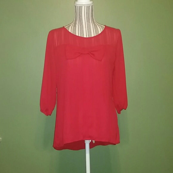 Sheer red shirt