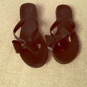 Black bowed Vince Camuto sandles