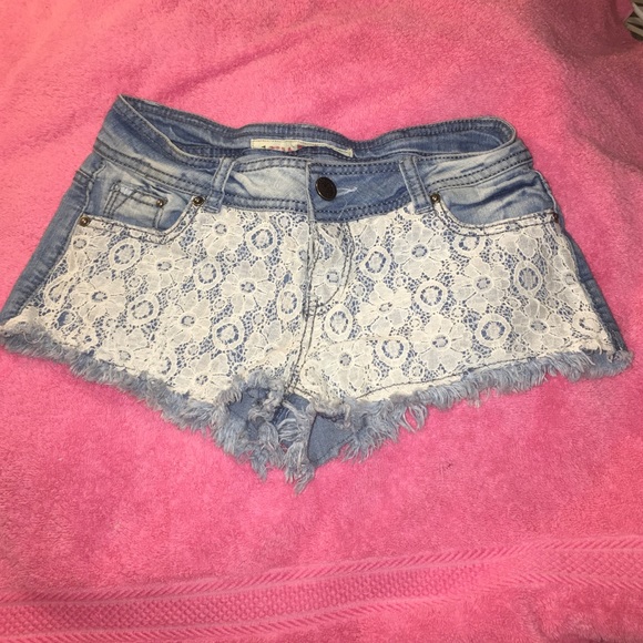 Lace front shorts
