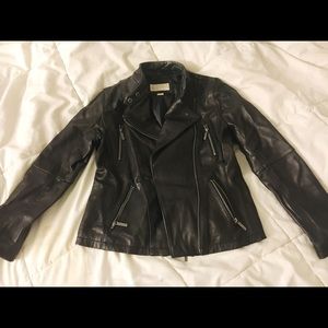 Black Michael Kors leather jacket