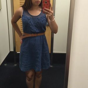 Blue netted dress