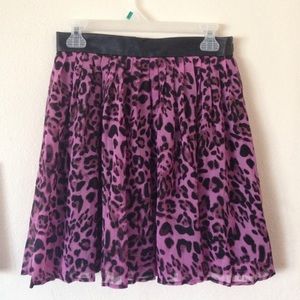 Purple leopard print skirt