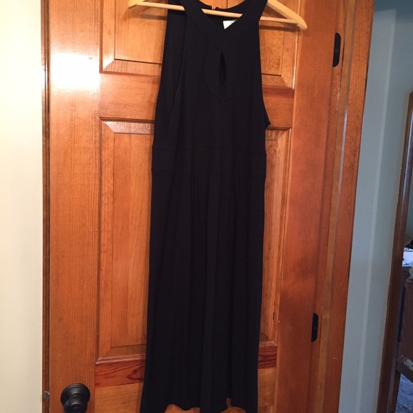 Black Loft Dress with Keyhole Neckline