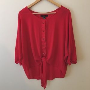 Vibrant Red Blouse