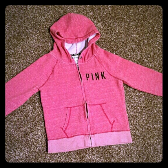 PINK Victoria's Secret Tops - Victoria Secret Pink Hoodie with Zipper