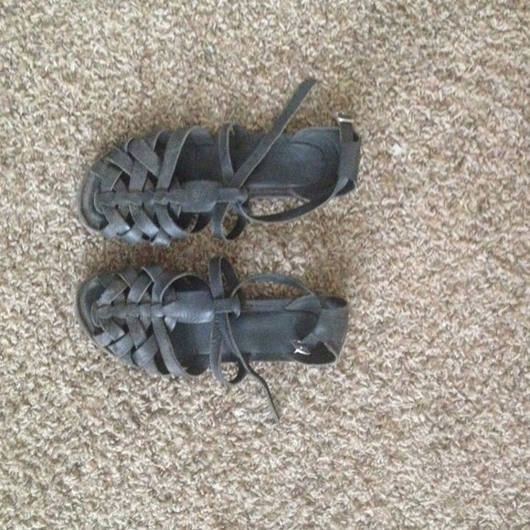 Black Topshop gladiator sandals
