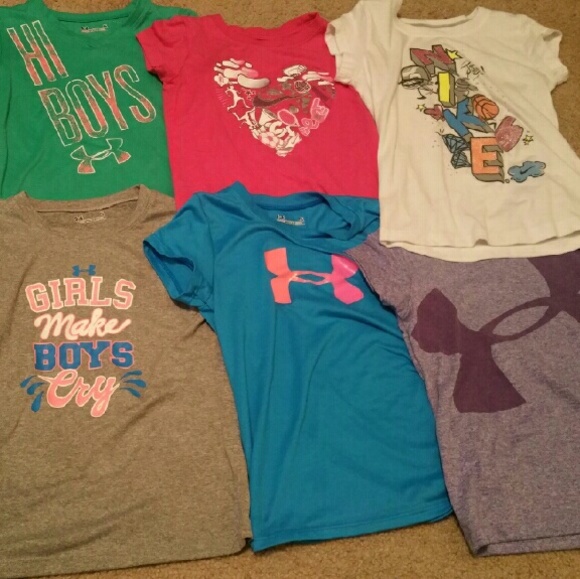 Girls Underarmour/Nike shirts