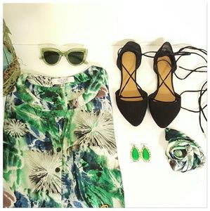 Green Multi Shift Dress