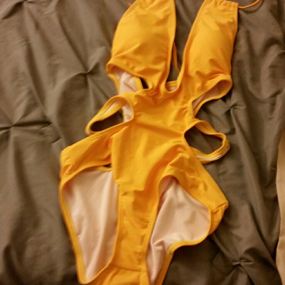Yellow bathing suit