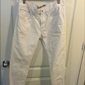 Express white denim jeans.