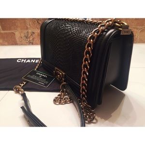 Chanel Python boy bag