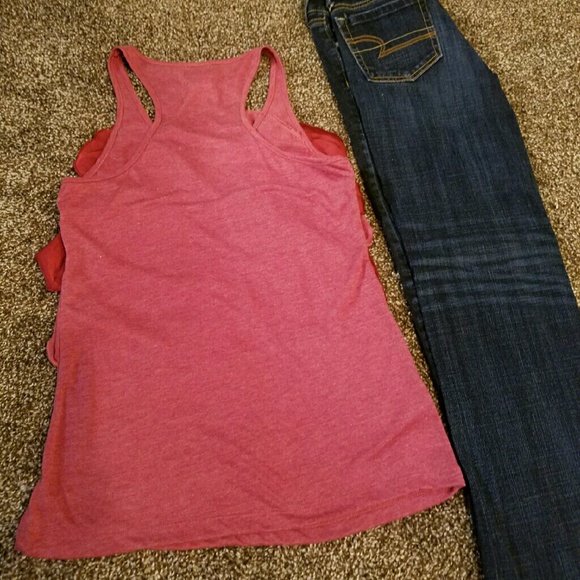 Ruffled Racerback Blouse - Picture 2 of 2