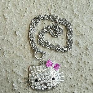 Hello kitty rhinestone necklace