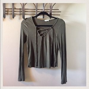 Green long sleeve blouse!
