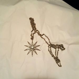 LOFT Sparkle Sunburst Pendant Necklace