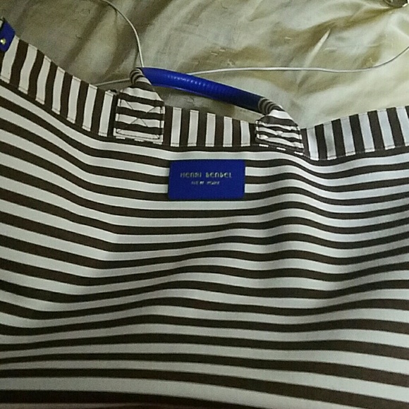 Henri Bendel Strip Canvas Tote