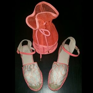 Espadrilles & matching pouch bag bundle
