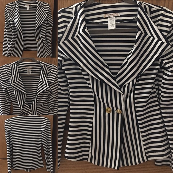 Black & White double-button blazer