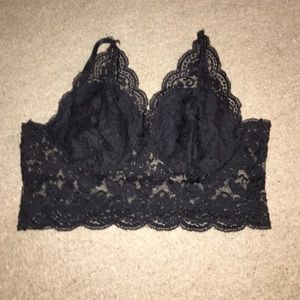 Black lace bralette