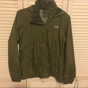 Hunter green NORTH FACE rain coat size Large⛈