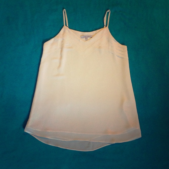 White sheer flowy tank