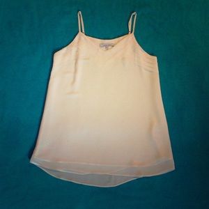 White sheer flowy tank