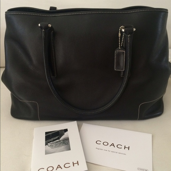 Coach Hampton leather carryall