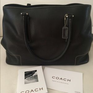 Coach Hampton leather carryall