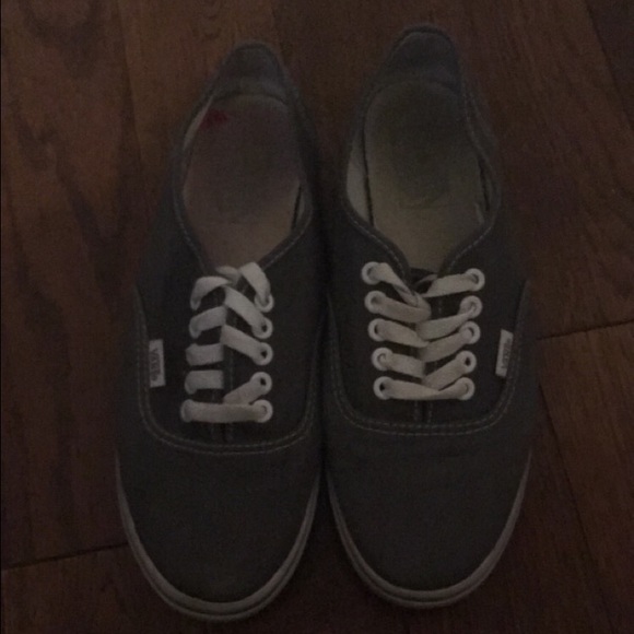 grey low top vans