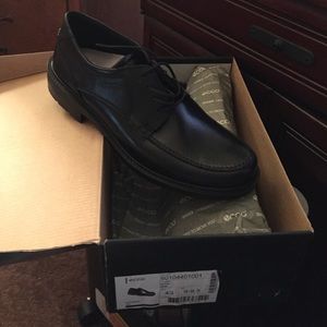 Black Ecco  men's shoes size 9 9 1/2 Boston lace