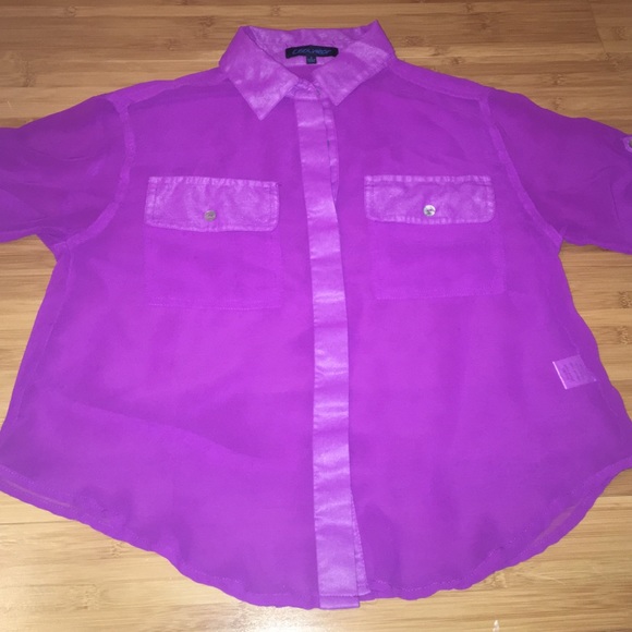Purple Button Up Blouse