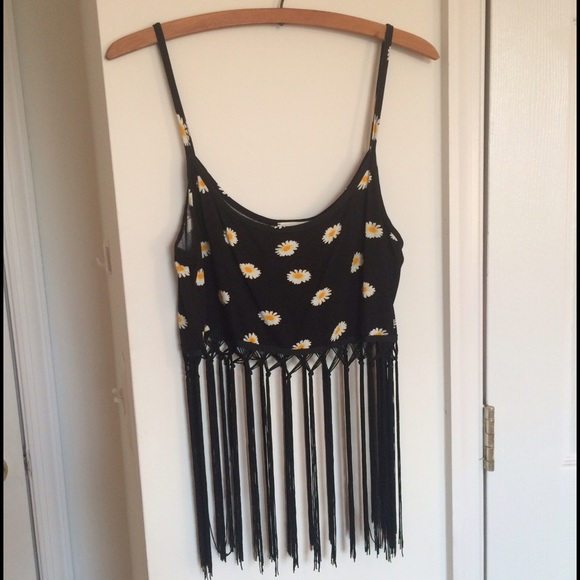 DONATING TOMORROW Pacsun Cropped Fringe Shirt